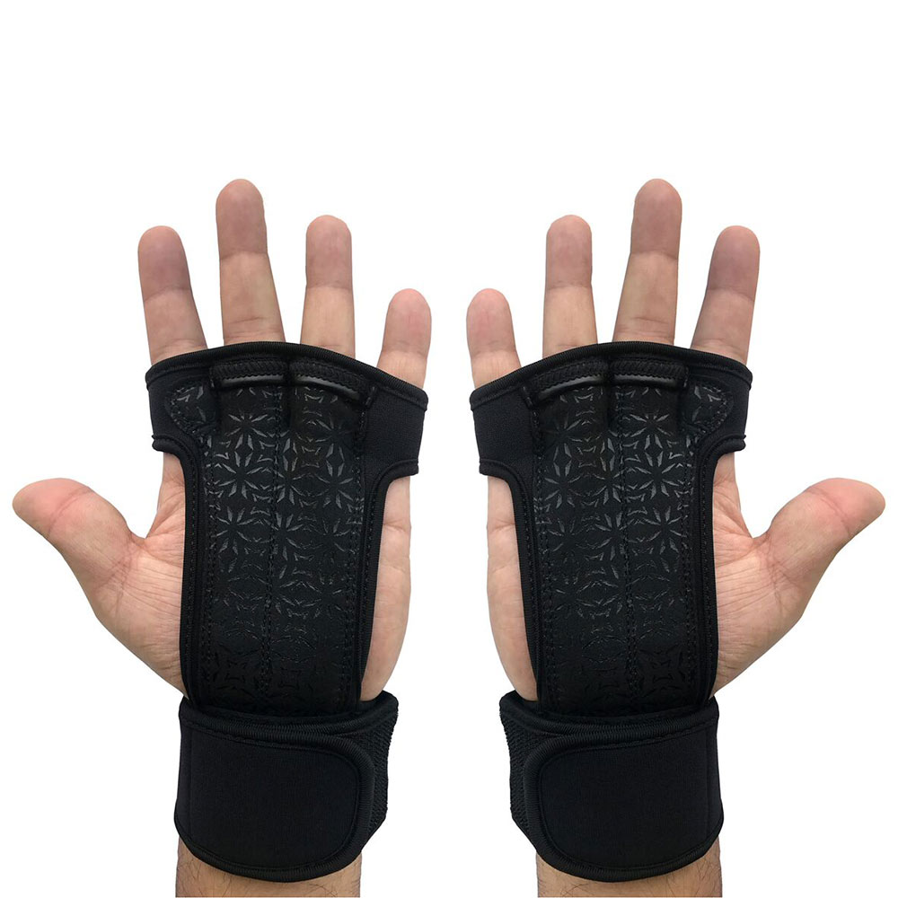 KOBO Hand Grips Gym Gloves (WTG-18),  Black  Small 