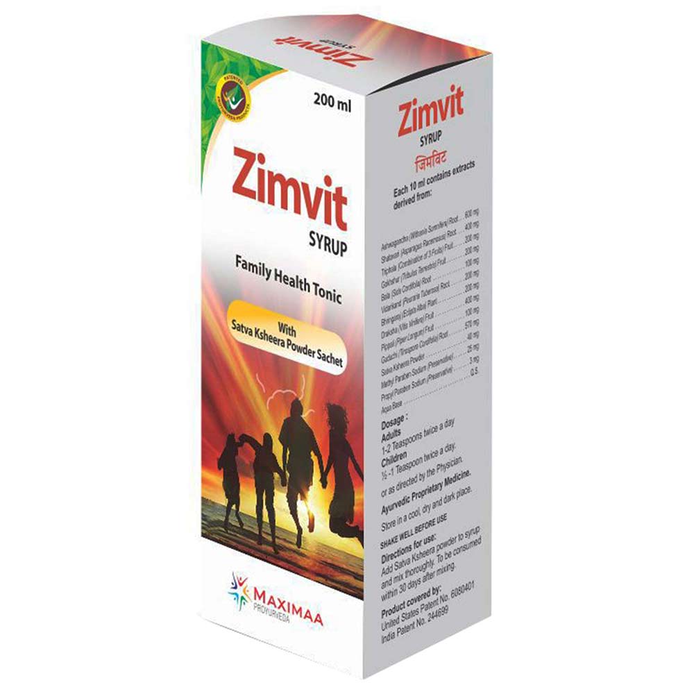 Maximaa Proyurveda Zimvit Syrup,  200 ml 
