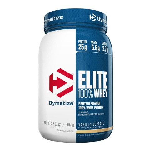 Dymatize Elite 100% Whey Protein, 2 lb Vanilla Cupcake