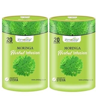 Zindagi Moringa Herbal Infusion Pack of 2, 20 sachets/pack