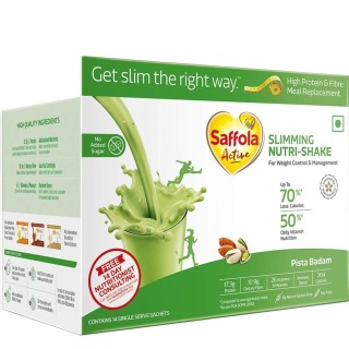 Saffola Active Slimming Nutri-Shake, 14 sachets/pack Pista Badam