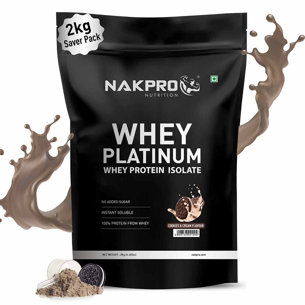 1 - Nakpro Whey Platinum Whey Protein Isolate,  4.4 lb  Cookies & Cream 