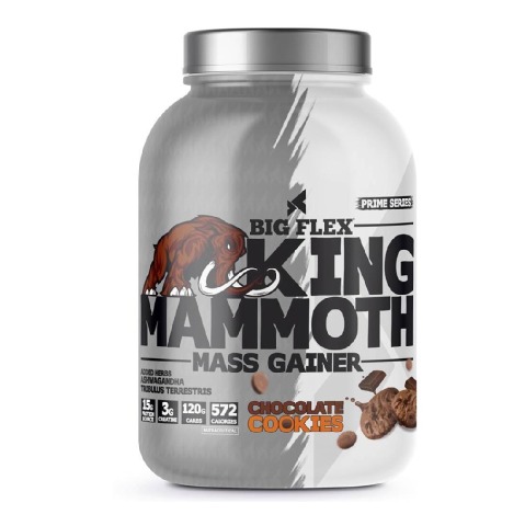 1 - Big Flex King Mammoth Mass Gainer,  6.6 lb  Chocolate Cookies 