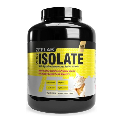 1 - Zeelab Whey Isolate  Protein,  4.4 lb  French Vanilla Creme 