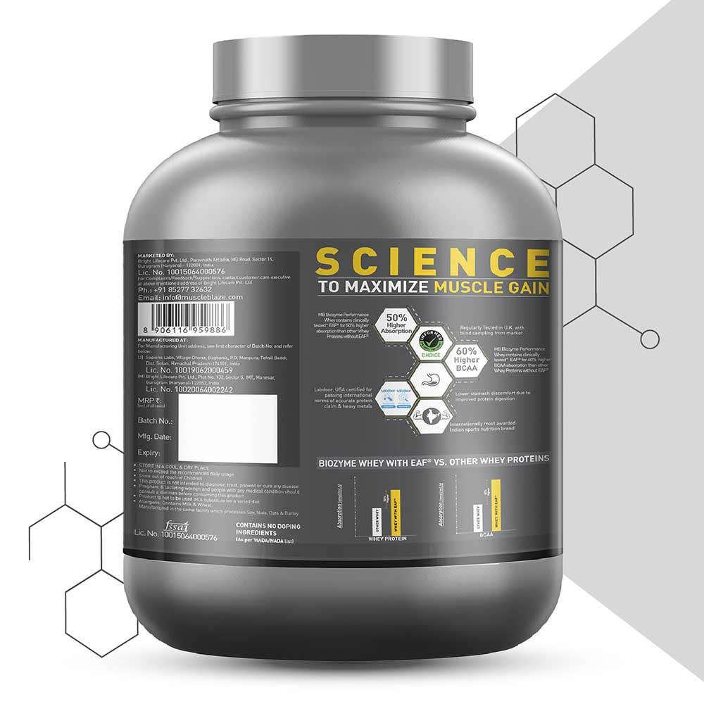 7 - MuscleBlaze Biozyme Performance Whey Protein,  4.4 lb  Choco Crispers 