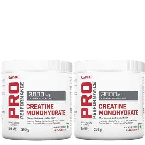1 - GNC Pro Performance Creatine Monohydrate,  Unflavoured (Pack of 2)  0.55 lb 
