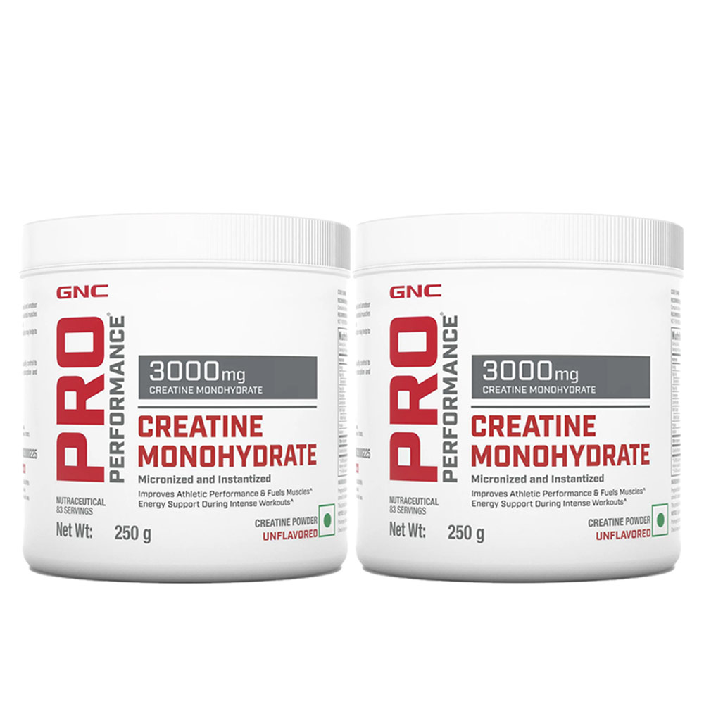 1 - GNC Pro Performance Creatine Monohydrate,  Unflavoured (Pack of 2)  0.55 lb 