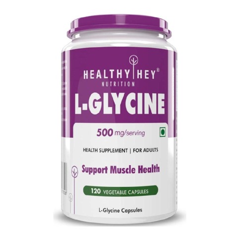 1 - HealthyHey Nutrition L-Glycine,  120 capsules 