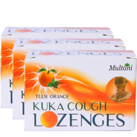 1 - Multani Kuka Cough Tulsi Orange (Pack of 3),  36 Lozenge(s) 