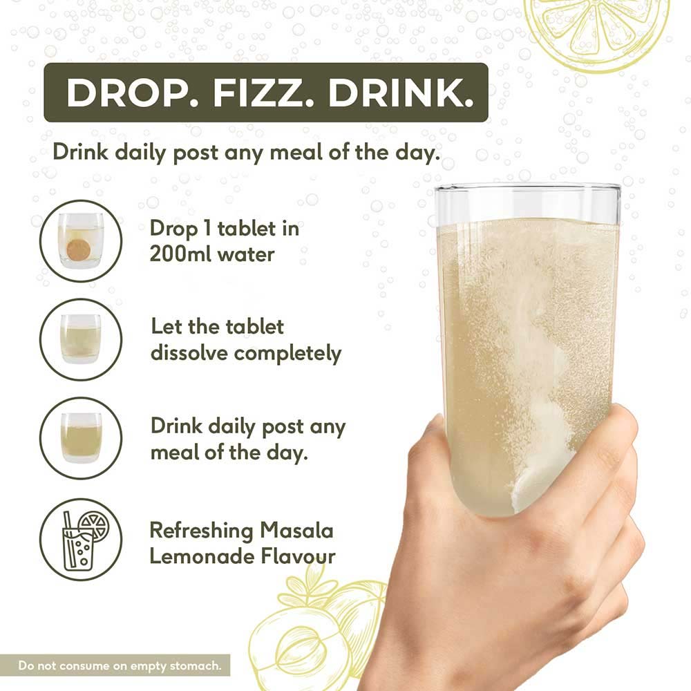 5 - HK Vitals Natural Vitamin C 1300mg Amla Effervescent by HealthKart,  30 tablet(s)  Masala Lemonade 