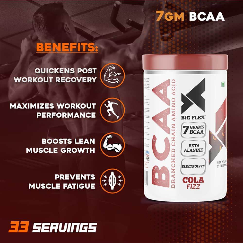 5 - Big Flex BCAA,  0.88 lb  33 Servings  Cola Fizz 