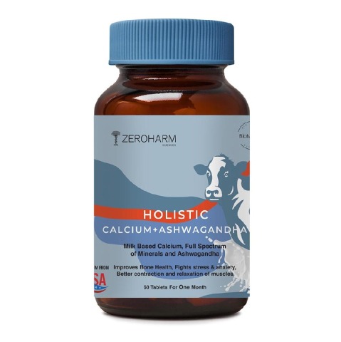 1 - Zeroharm Holistic Calcium + Ashwagandha,  Unflavoured  60 tablet(s) 