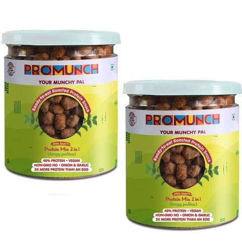 1 - Promunch Roasted Soya Snack, Tangy Pudina(Jain Snack) Pack of 2 150 g
