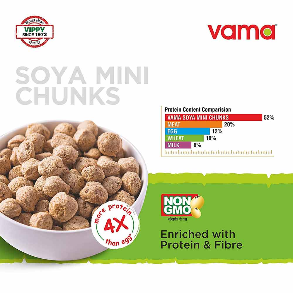 4 - Vama Soya Mini Chunks,  Enriched with Protein & Fibre  250 g 