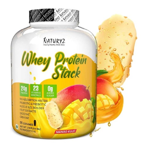 1 - Naturyz Whey Protein Stack,  4.4 lb  Mango Kulfi 