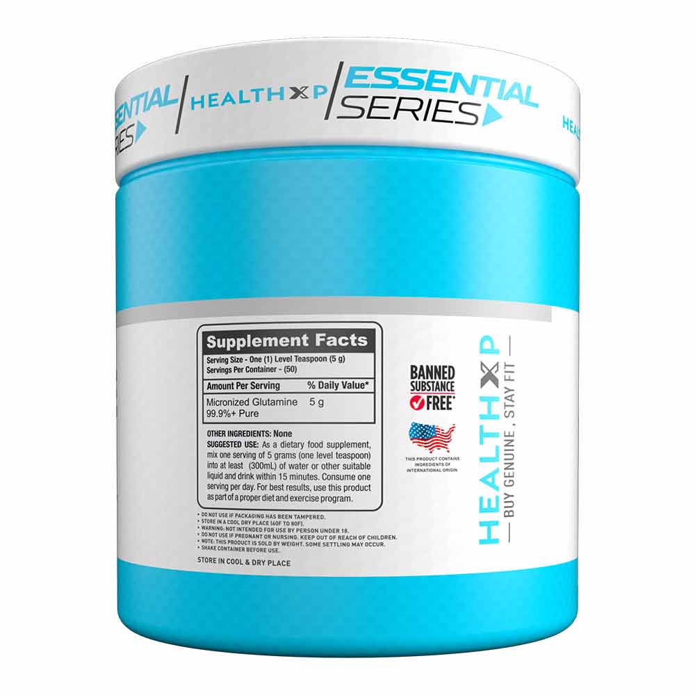 4 - HealthXP Essential Series Micronized Glutamine,  0.55 lb  Unflavoured 