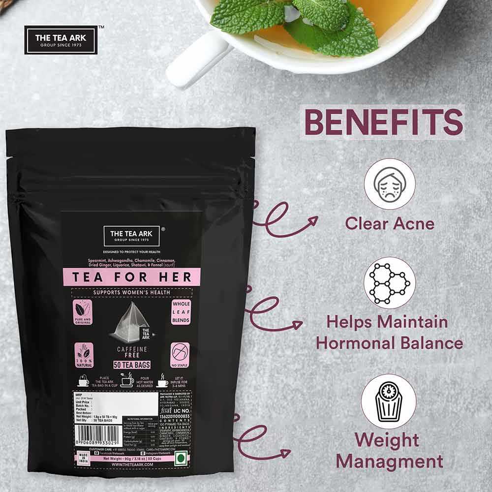 4 - The Tea Ark Tea For Her,  Organic Spearmint  50 Tea Bag(s) 