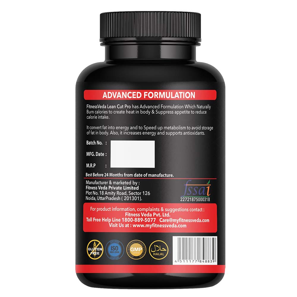 2 - FITNESSVEDA Lean Cut Pro Fat Burner,  60 capsules  Unflavoured 