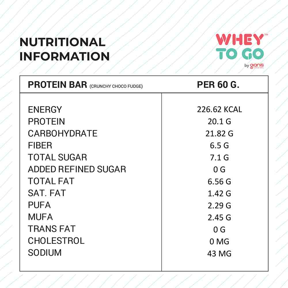 7 - Whey To Go Protein Bar,  6 bar(s)  Crunchy Choco Fudge 