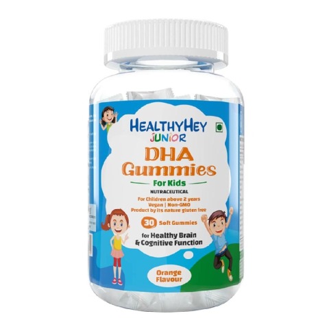 1 - HealthyHey Nutrition Junior DHA,  30 gummies  Orange 