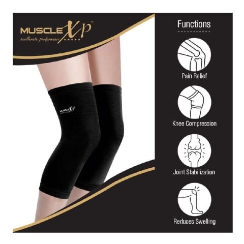 5 - MuscleXP Knee Cap,  Black  Large 