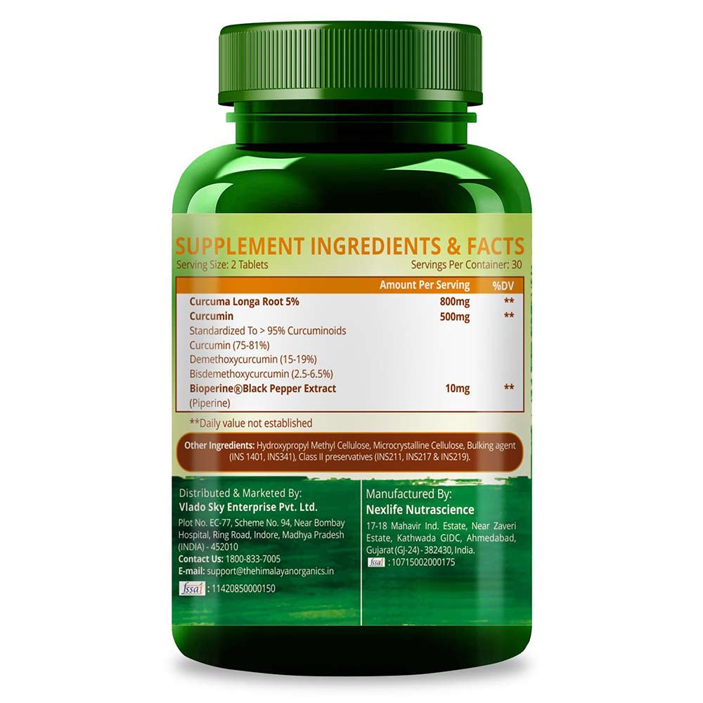 3 - Himalayan Organics Curcumin 1300mg Serve,  60 tablet(s) 