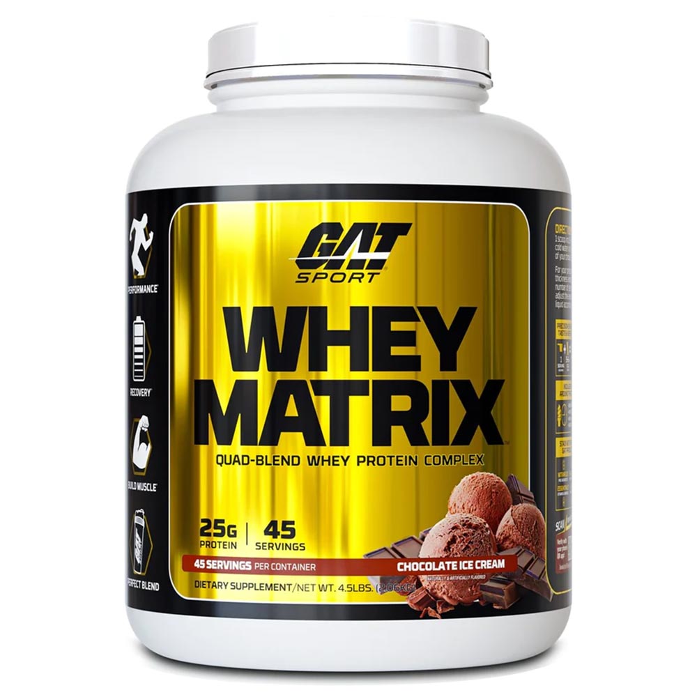 1 - GAT Whey Matrix,  4.5 lb  Chocolate Ice Cream 