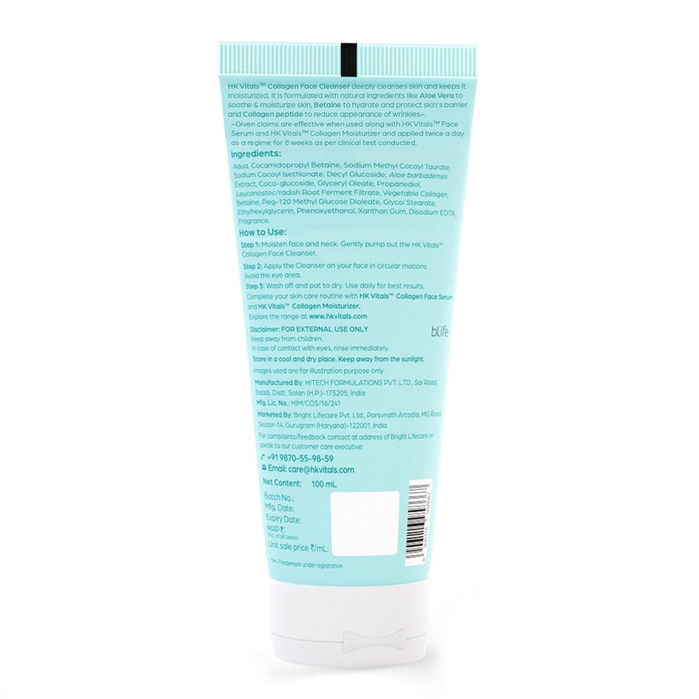 1 - HK Vitals Collagen Face Cleanser by HealthKart,  100 ml  with Aloe Vera 