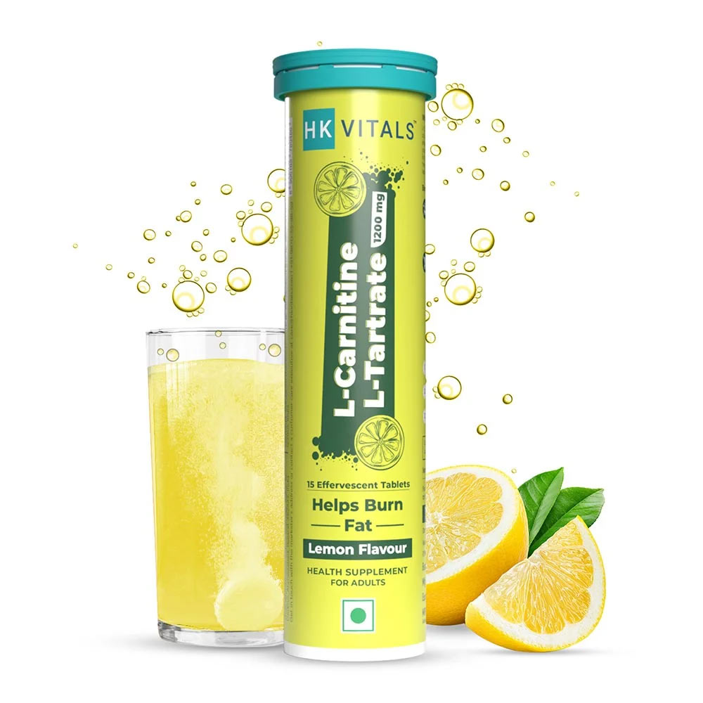 7 - HealthKart HK Vitals L Carnitine 1200 mg Effervescent OP,  15 tablet(s)  Lemon 