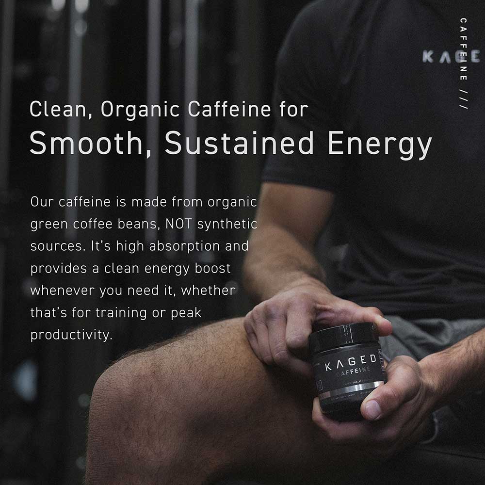 3 - Kaged Muscle Organic Caffeine,  100 veggie capsule(s)  Unflavoured 