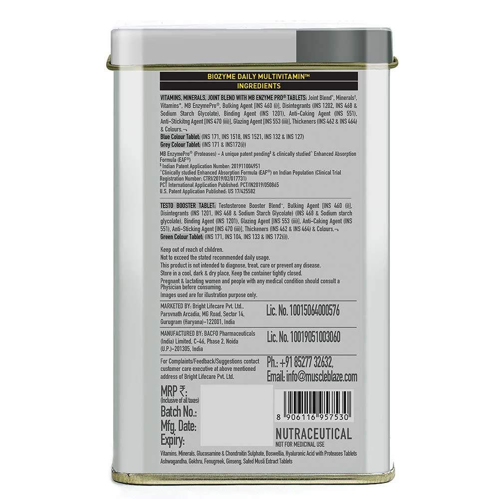 3 - MuscleBlaze Biozyme Daily Multivitamin OP,  90 tablet(s)  Unflavoured 