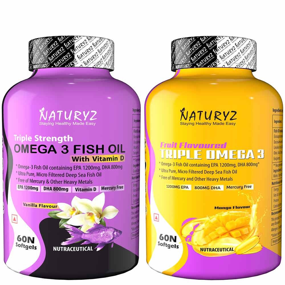 Triple Strength Omega 3 Fish Oil with Vitamin D Vanilla 60 Softgels