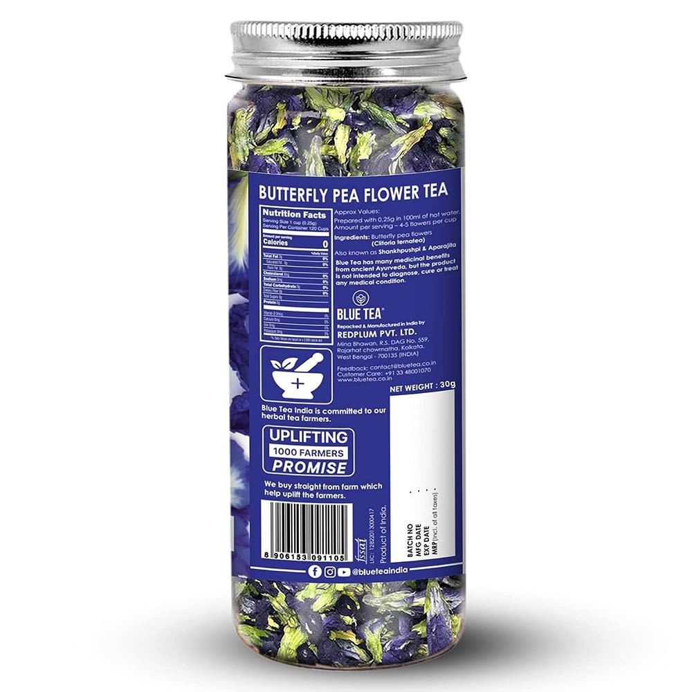 2 - Blue Tea Butterfly Pea Flower Tea,  Unflavoured  30 g 