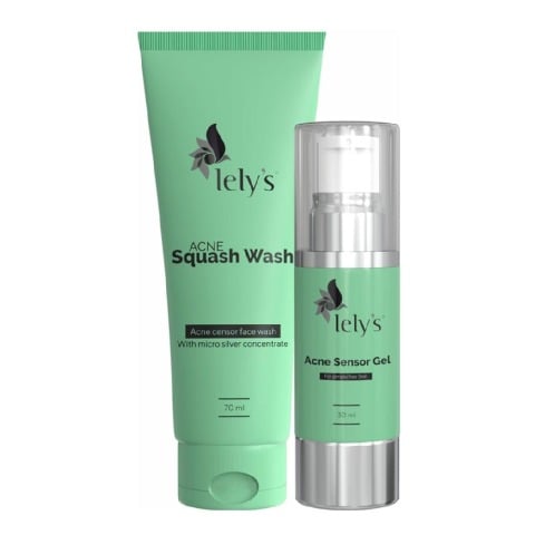 Lely's Acne Squash Face Wash 70ml & Acne Sensor Gel 30ml Combo, 2 Piece(s)/Pack for Oily Skin