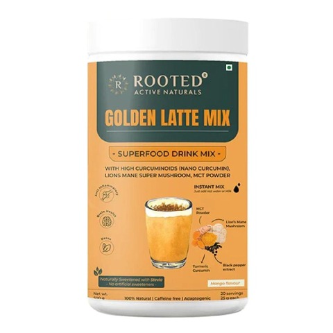 Rooted Active Naturals Golden Latte Mix flavour Mango,  500 g 