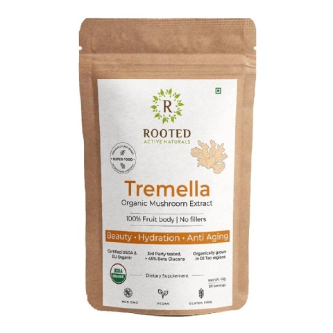Rooted Active Naturals Tremella Organic Mushroom Extract,  45 g 