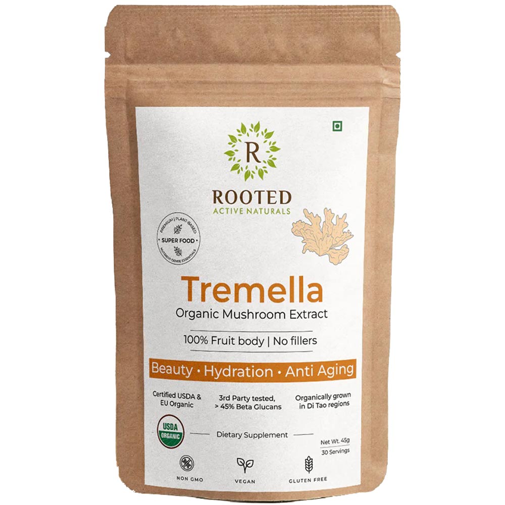 Rooted Active Naturals Tremella Organic Mushroom Extract,  45 g 