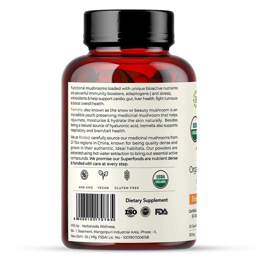 2 - Rooted Active Naturals Tremella Organic Mushroom Extract,  60 veggie capsule(s) 