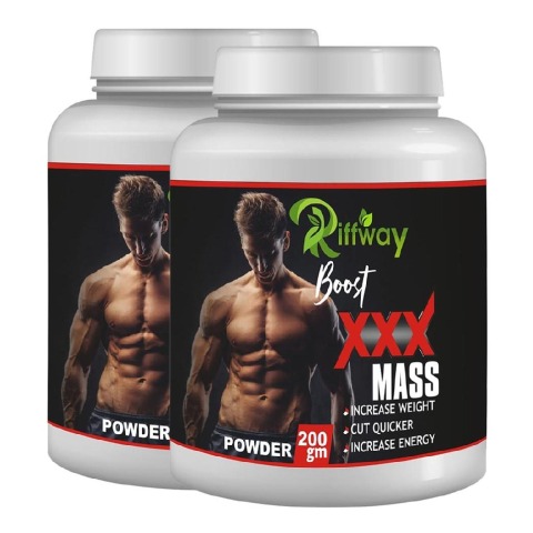 1 - Riffway Boost XXX Mass,  0.44 lb  Unflavoured (Pack of 2) 