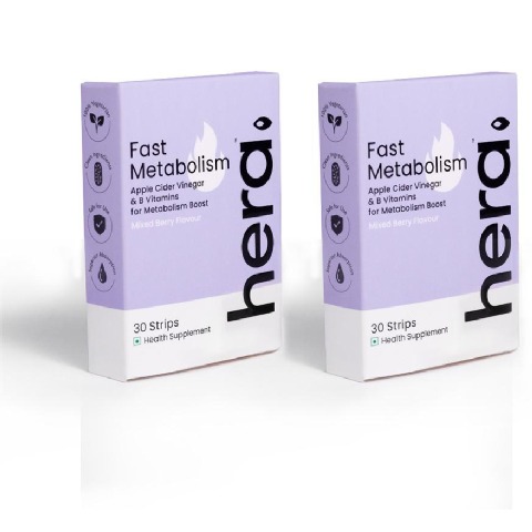 1 - Hera Fast Metabolism with Apple Cider Vinegar & B Vitamins,  30 Strip(s)  Mixed Berry (Pack of 2) 