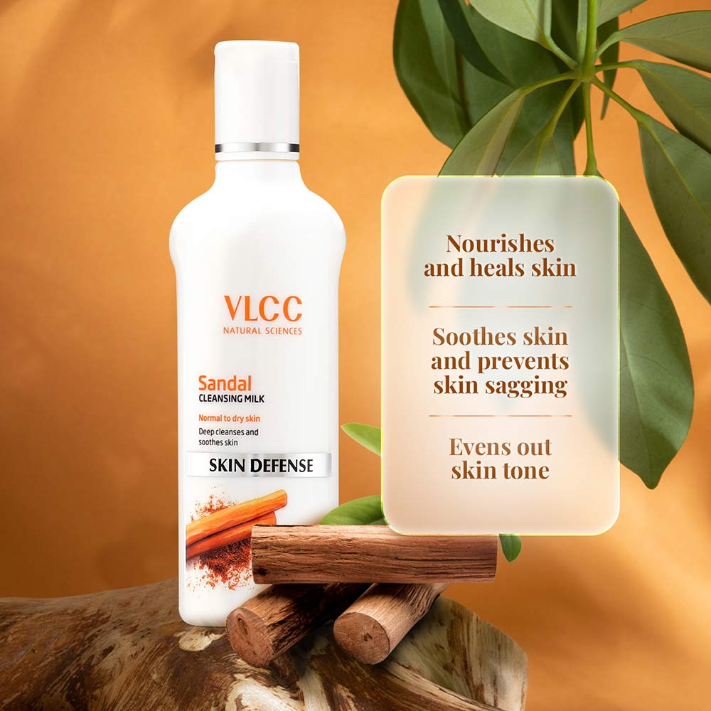 3 - VLCC Sandal Cleansing Milk,  100 ml  Skin Defense 