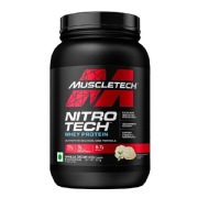 MuscleTech NitroTech Whey Protein, 905 g (1.99 lb), Vanilla Cream - India