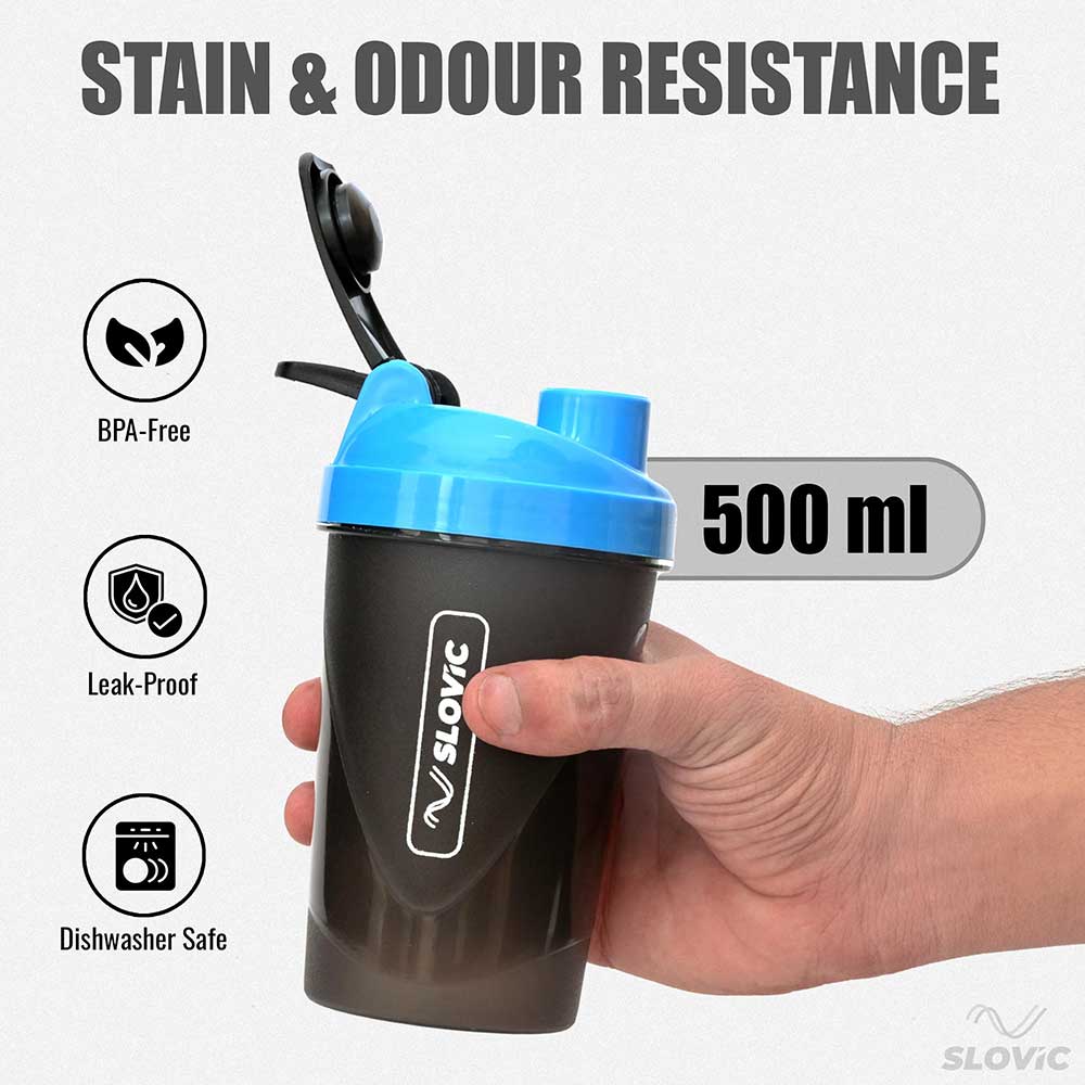 3 - SLOVIC Shaker,  Black/Blue  500 ml 