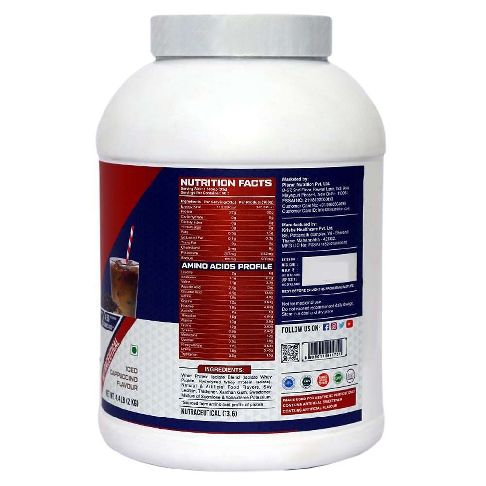 2 - FB Nutrition Prime Series Hydro 1 Whey Isolate,  4.4 lb  Iced Cappucinno 