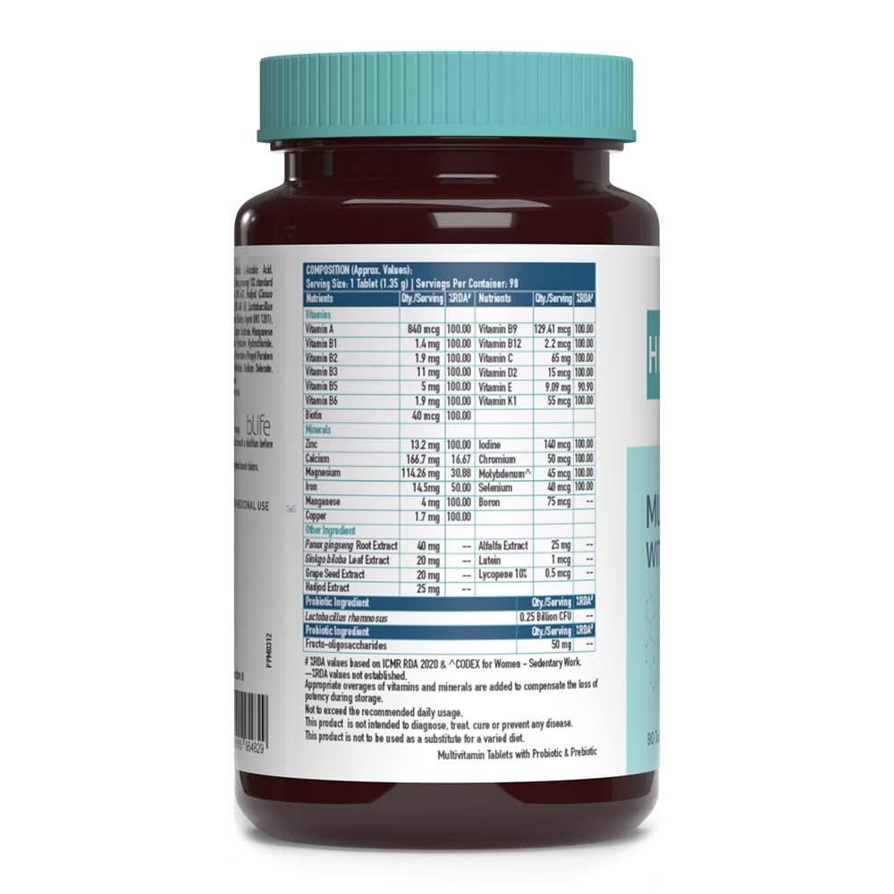 1 - HealthKart HK Vitals Multivitamin with Probiotics,  90 tablet(s)  Unflavoured 