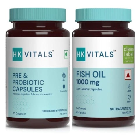 HealthKart HK Vitals Pre and Probiotics & Fish Oil Combo