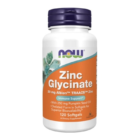 1 - Now Zinc Glycinate,  120 softgels 