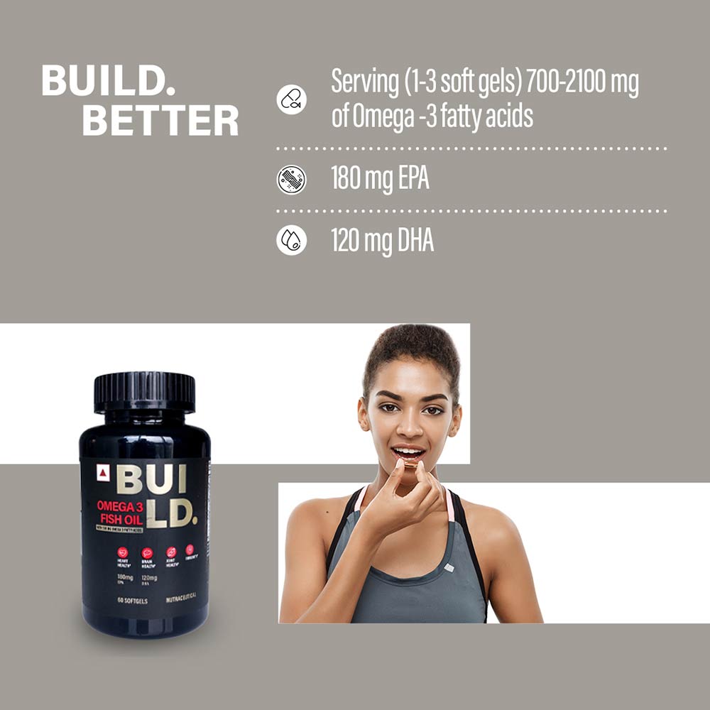 7 - Build Omega 3 Fish Oil,  60 softgels 