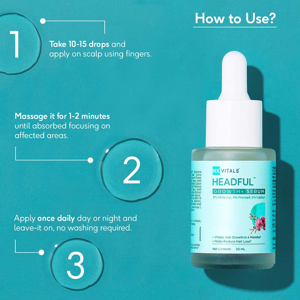 7 - HK Vitals Headful Growth+ Serum by HealthKart,  30 ml  All Hair Type