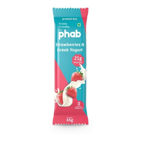 1 - Phab Protein Bar,  6 bar(s)  Strawberries & Greek Yogurt (21g Protein) 